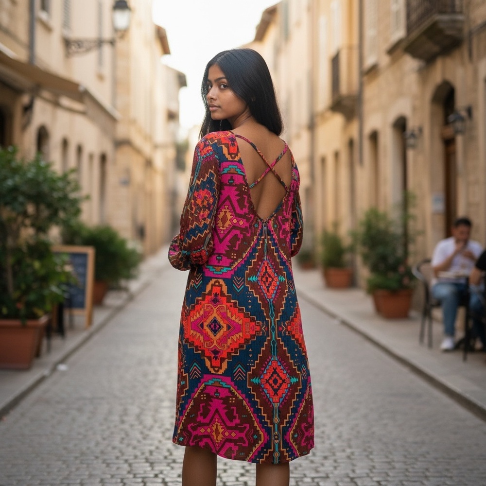 Billabong Multicolor Long Sleeve Dress